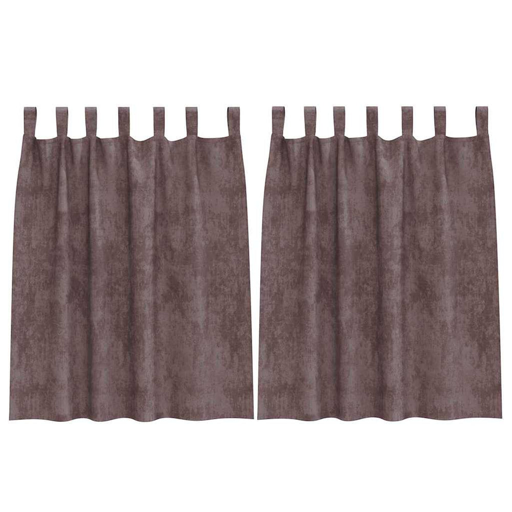 Aksominio tipo užuolaidos 2 pcs Ruda 140 x 140 cm Aksomas