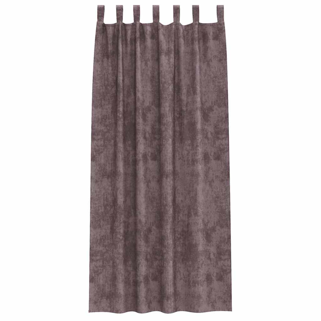 Aksominės užuolaidos 2 vnt su akys ruda 260x140 cm