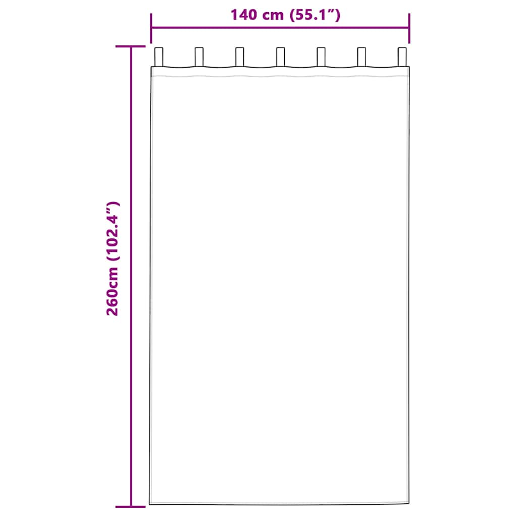 Aksominės užuolaidos 2 vnt su akys ruda 260x140 cm