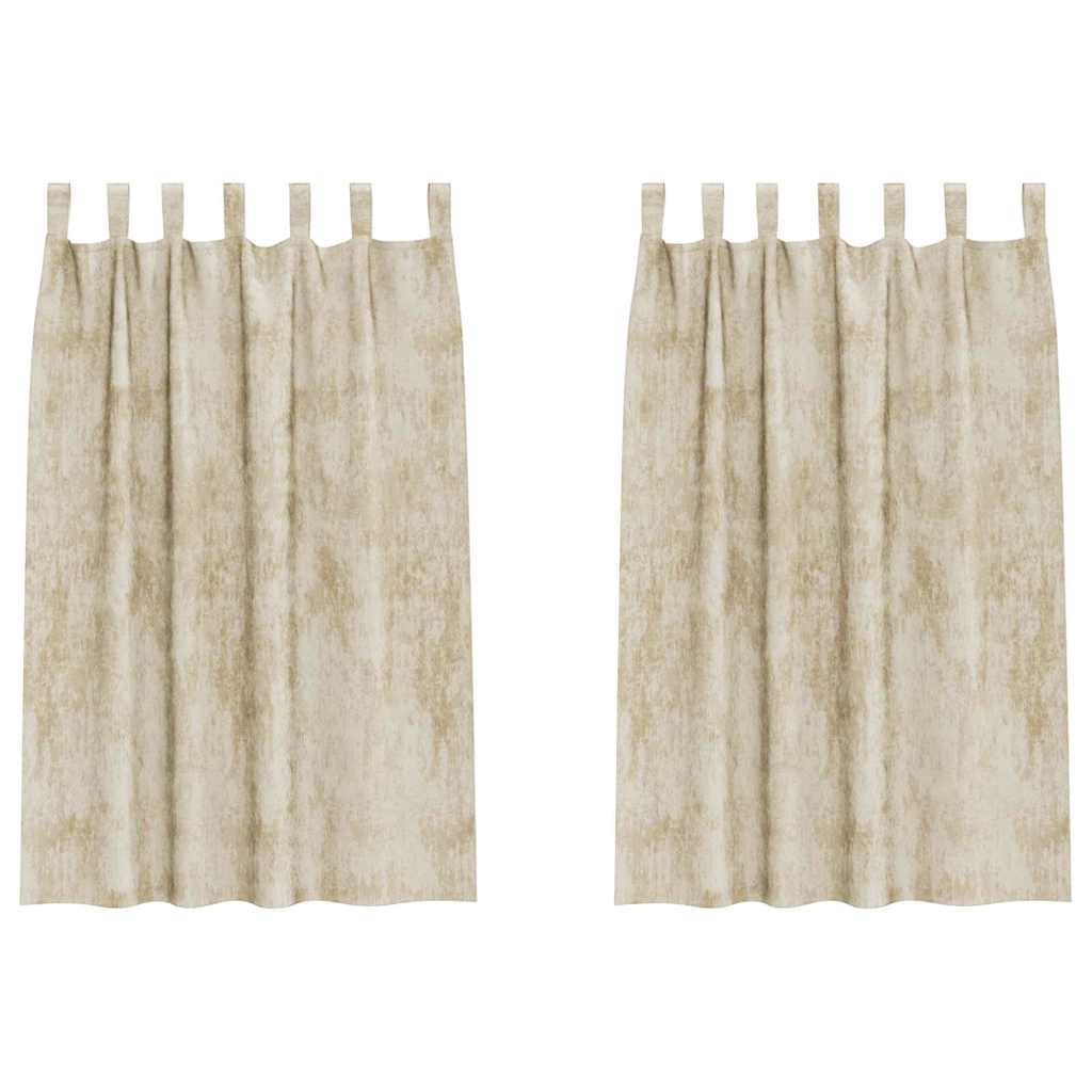 Samta tipa aizkari 2 gab. Krēmkrāsas 175 x 140 cm Samts