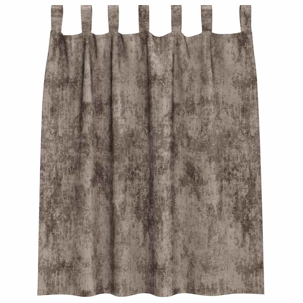Velvet Užuolaidos 2 vnt. su Juostomis Kava 140x140 cm