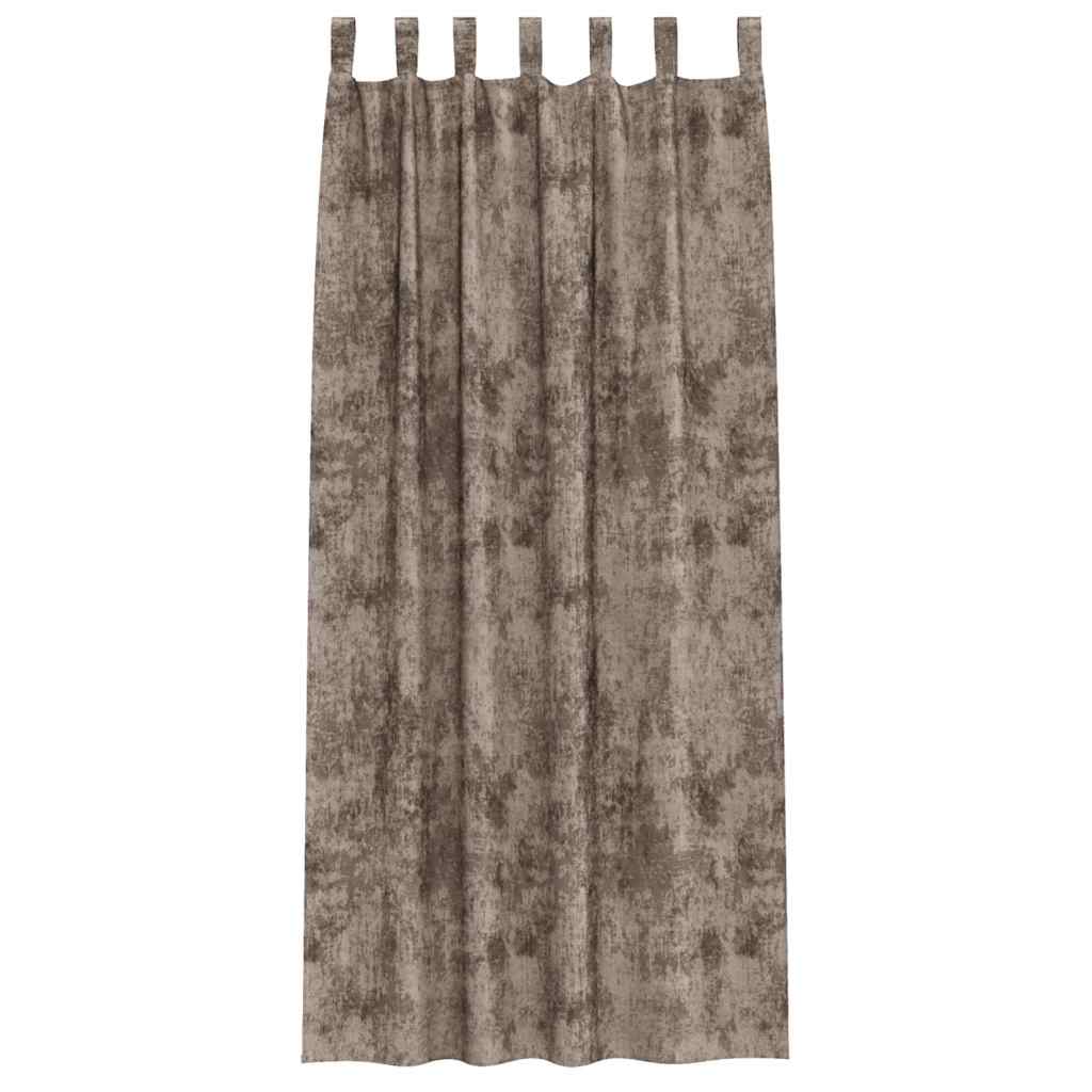 veliūrinės užuolaidos 2 vnt su akių laikikliais Kakava 225x140 cm