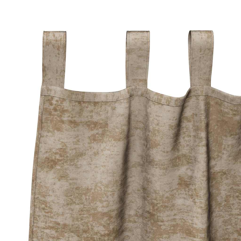 Velvetinės Užuolaidos 2 vnt su Akies Koteliais Champagne 245x140 cm