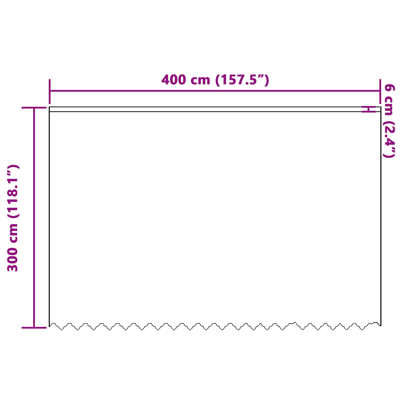 Lace Curtain Floral White 300 x 400 cm Polyester