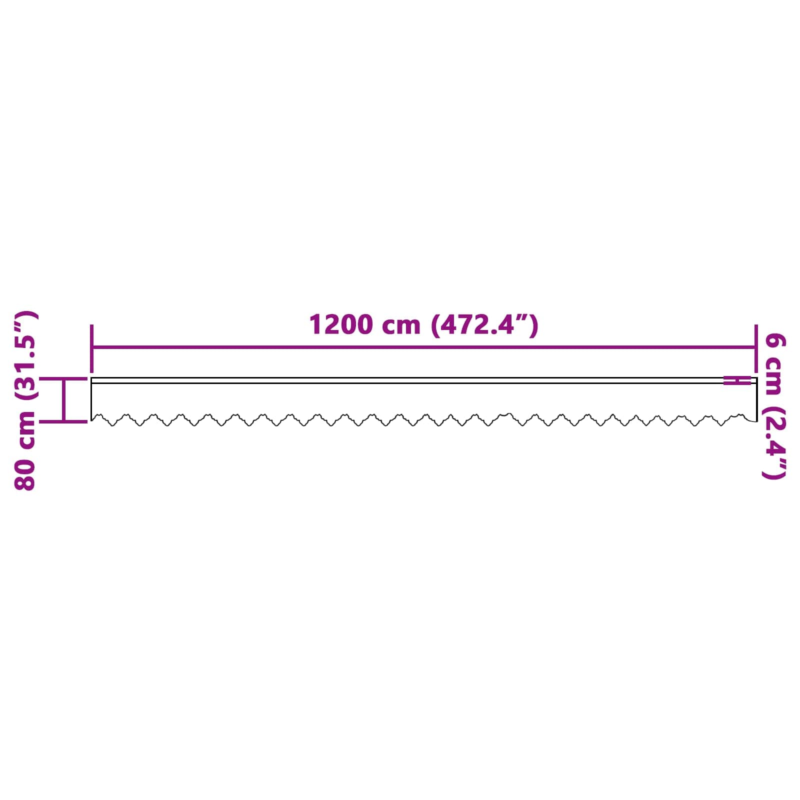 Mežģīņu Aizkars Balts 1200 x 80 cm Poliesteris