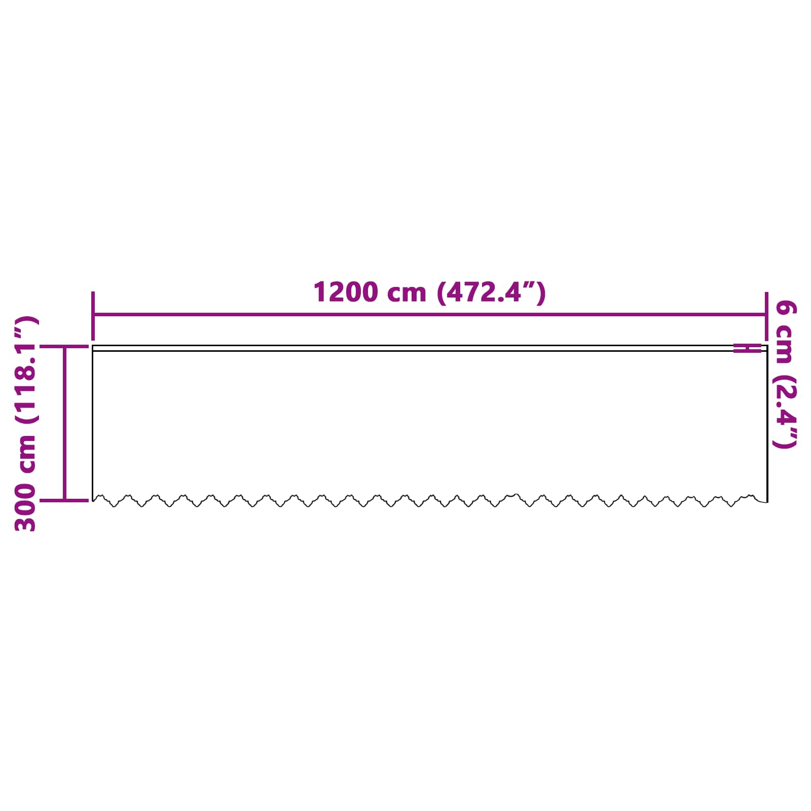 Nėrinių Užuolaida Gėlių Balta 300 x 1200 cm Poliesteris