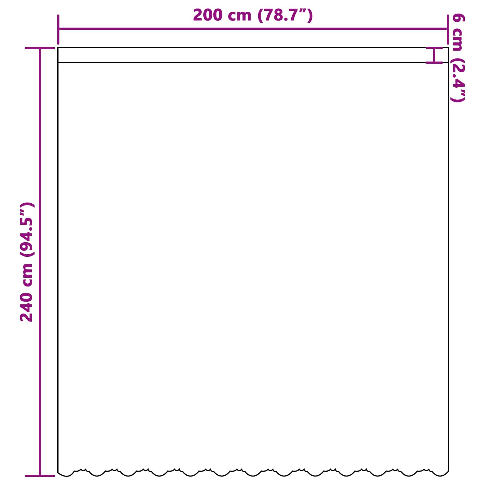 Nėrinių Užuolaida Gėlių Balta 240 x 200 cm Poliesteris