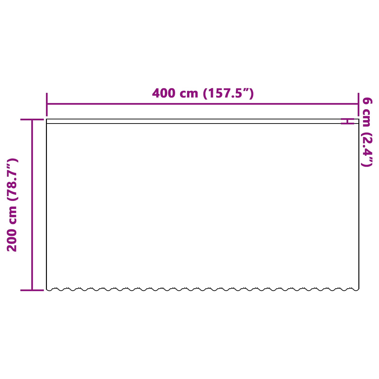 Nėrinių Užuolaida Balta 200 x 400 cm Poliesteris