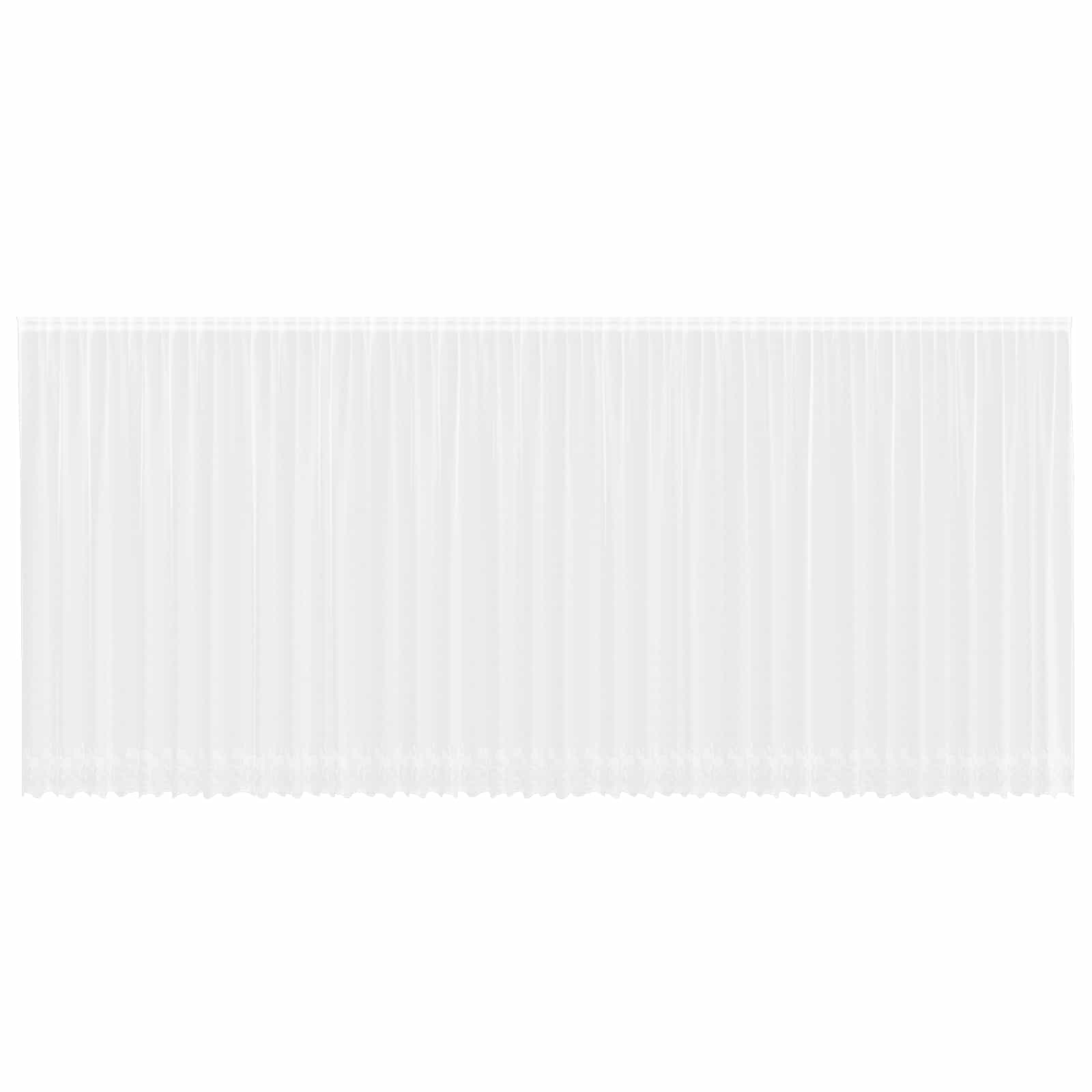 Lace Curtain with Drapes White 900x245cm Polyester
