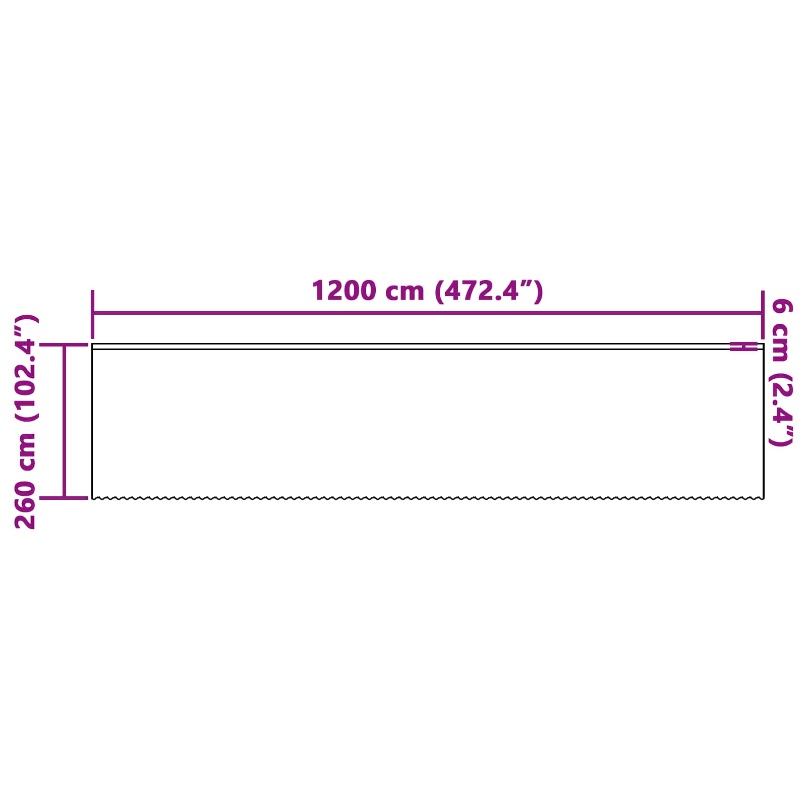 Nėrinių Užuolaida Gėlių Balta 260 x 1200 cm Poliesteris