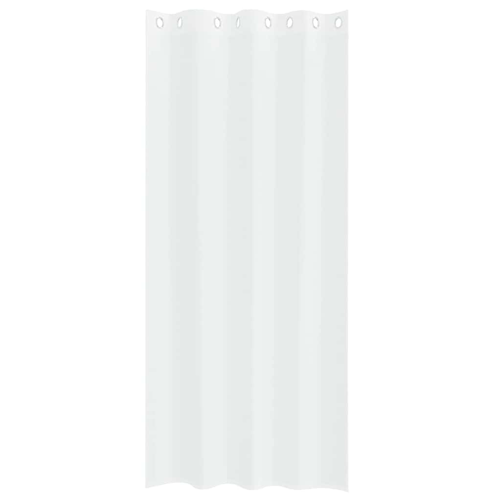 Voile Curtain 2 pcs White 245 x 140 cm Polyester