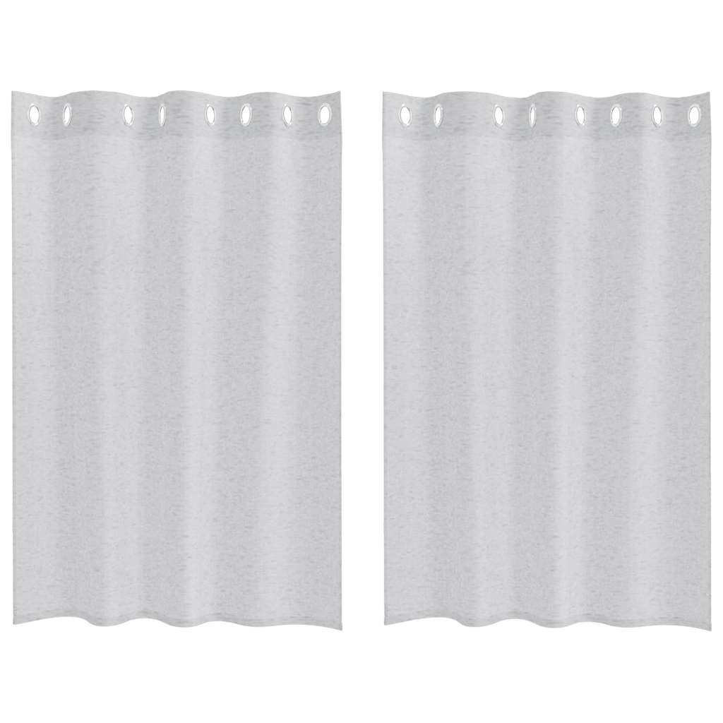 Voile Užuolaida 2 vnt. Šviesiai pilka 140 x 140 cm Poliesteris