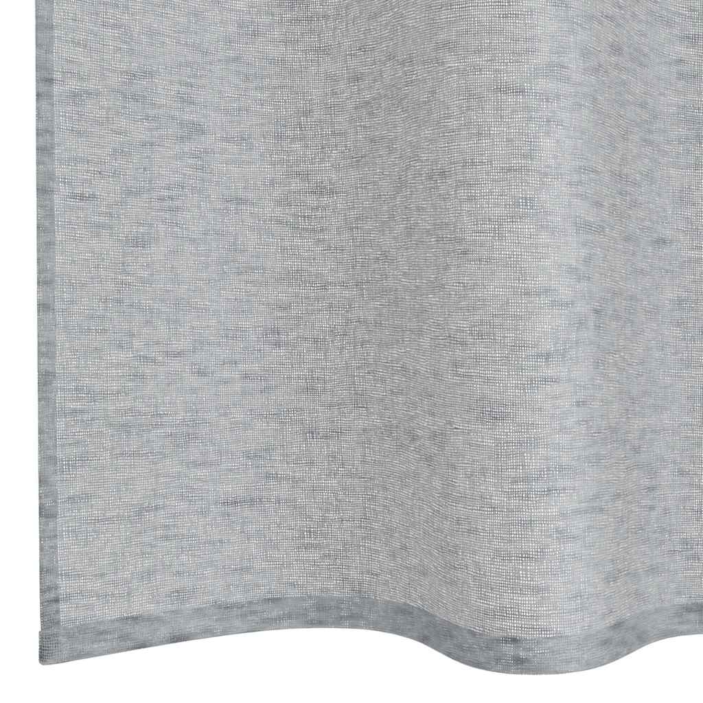 Voile Užuolaida 2 pcs Tamsiai pilka 140 x 140 cm Poliesteris