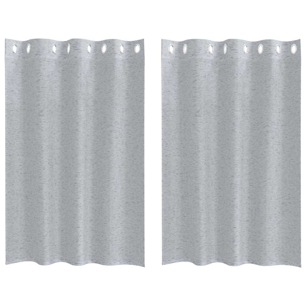 Voile Užuolaida 2 pcs Tamsiai pilka 140 x 140 cm Poliesteris