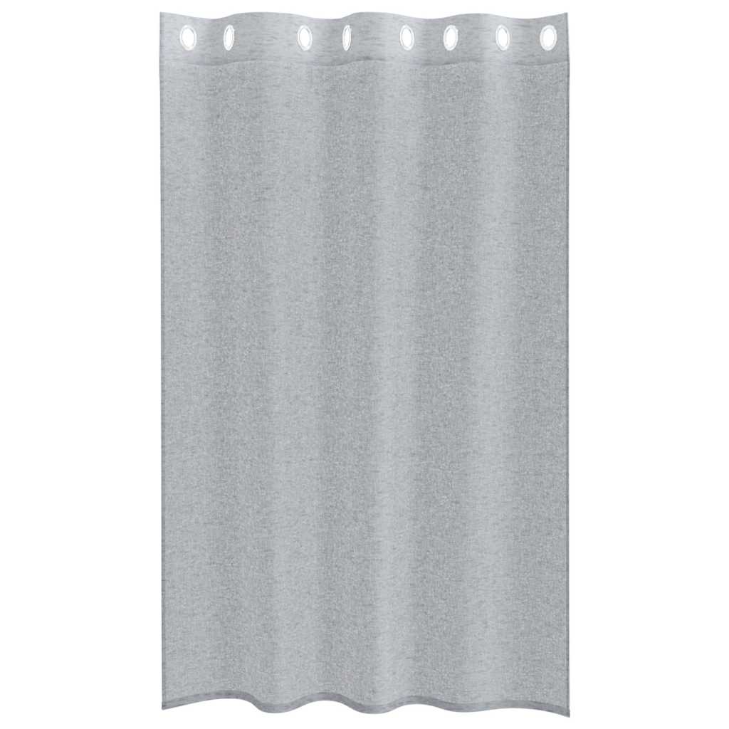 Voile Užuolaida 2 pcs Tamsiai pilka 175 x 140 cm Poliesteris