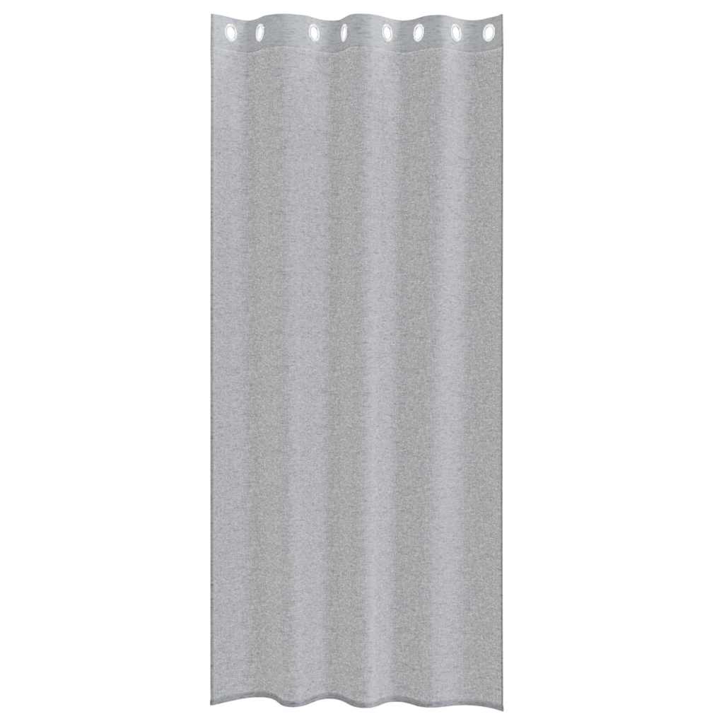 Voile Užuolaida 2 pcs Tamsiai pilka 260 x 140 cm Poliesteris