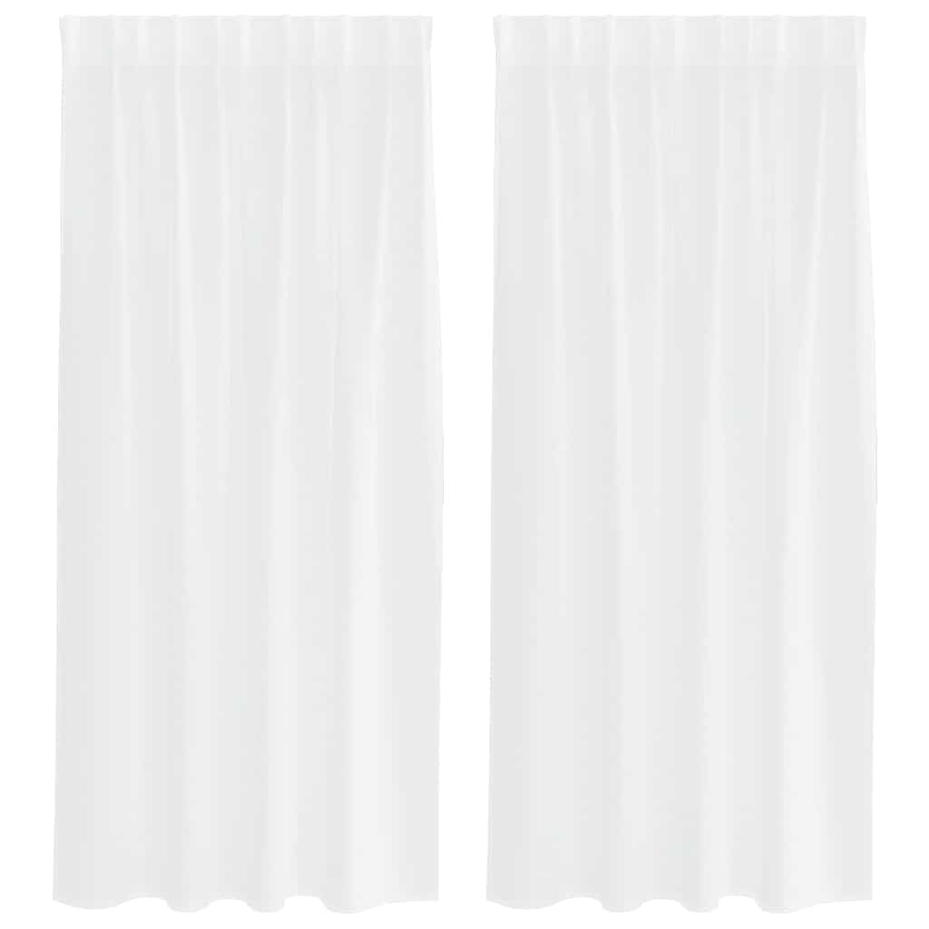 Voile Užuolaida 2 pcs Balta 175 x 140 cm Poliesteris