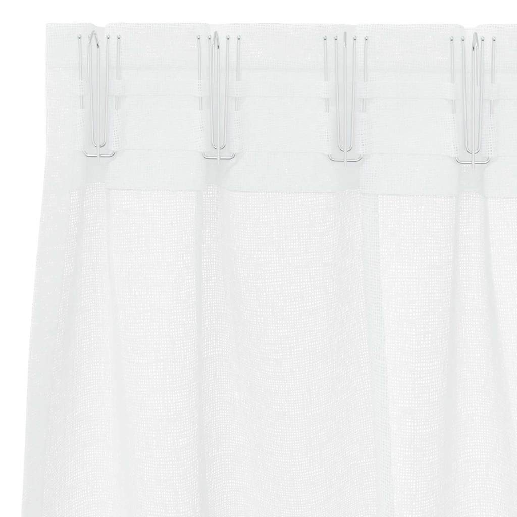 Voile Užuolaida 2 vnt. Balta 245 x 140 cm Poliesteris