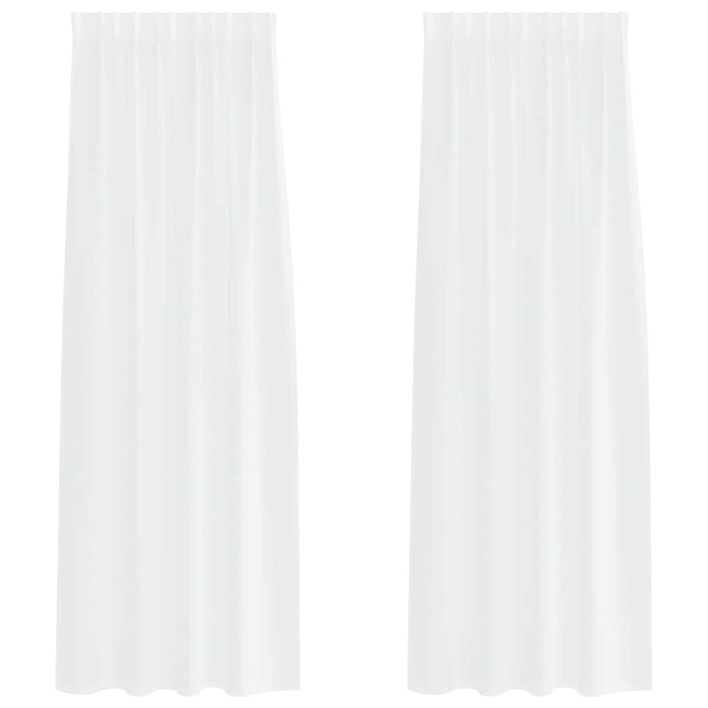 Voile Užuolaida 2 pcs Balta 260 x 140 cm Poliesteris