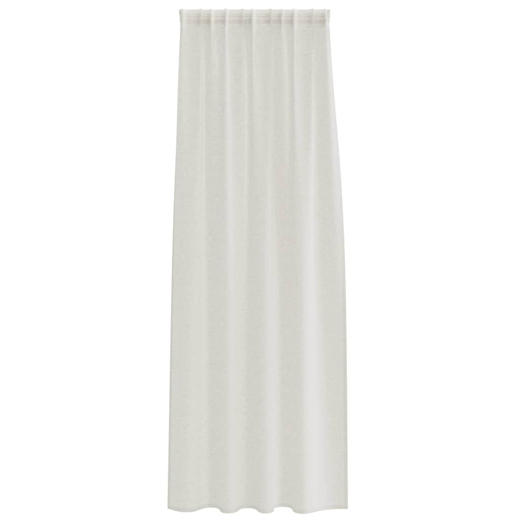 Voile Užuolaida 2 pcs Kreminė 225 x 140 cm Poliesteris