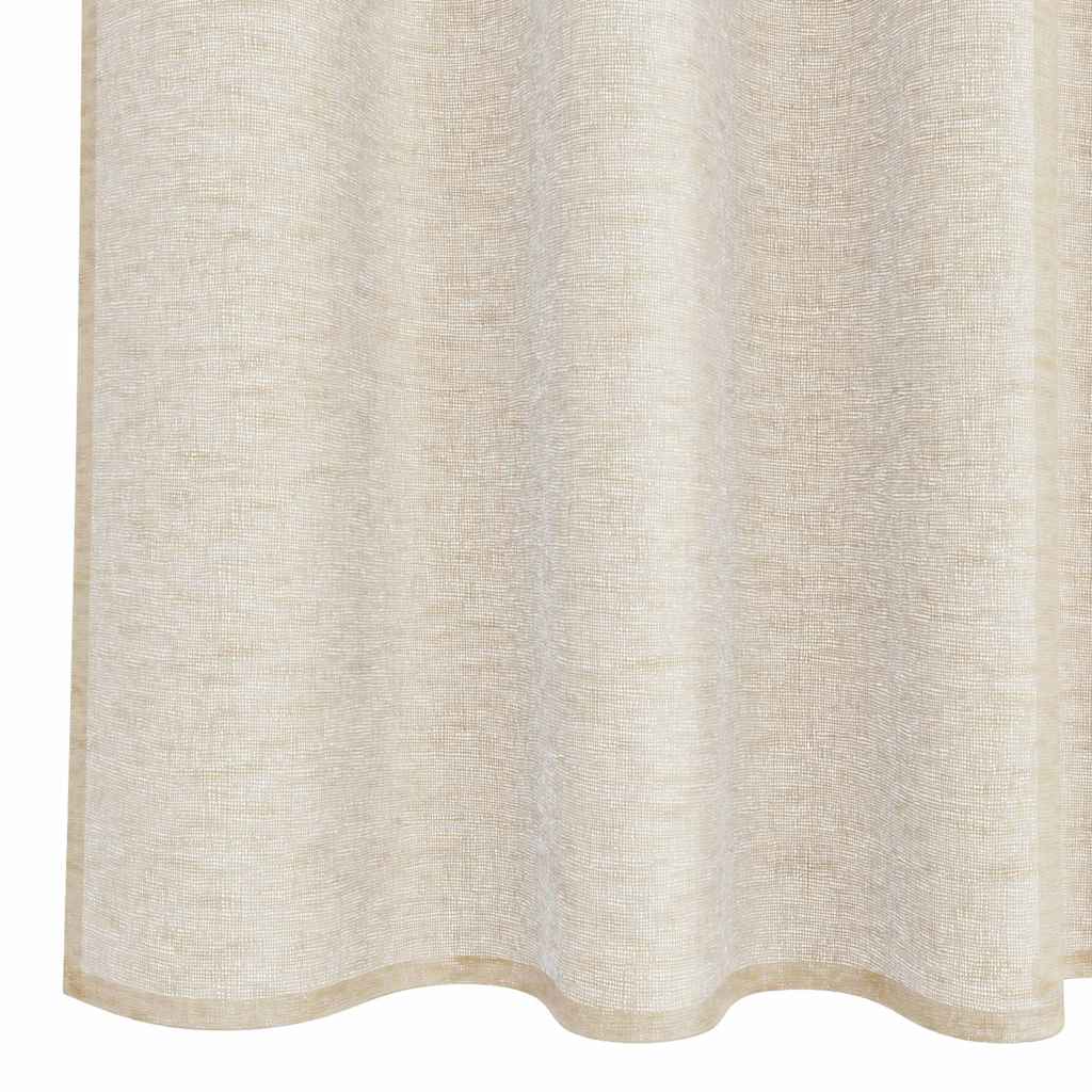 Voile Užuolaida 2 vnt. Smėlio 260 x 140 cm Poliesteris