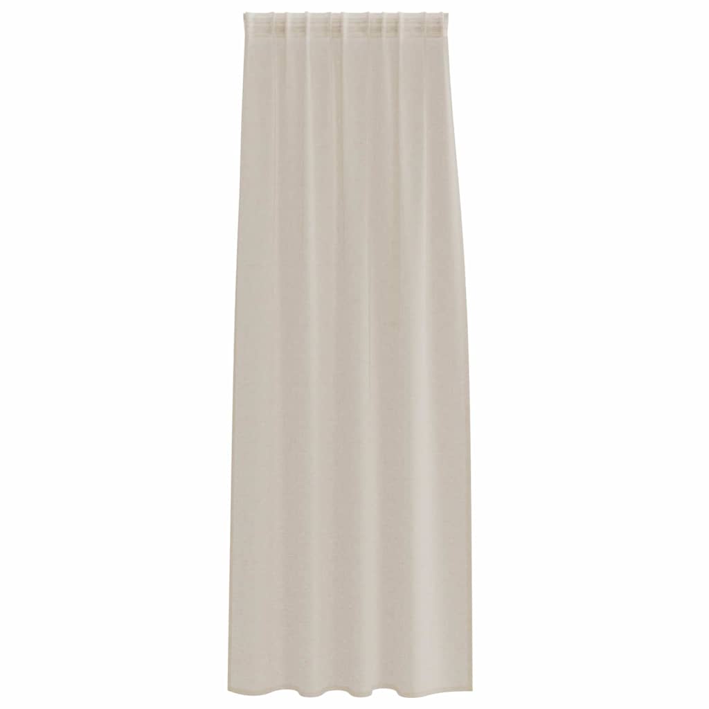 Voile Užuolaida 2 vnt. Smėlio 260 x 140 cm Poliesteris
