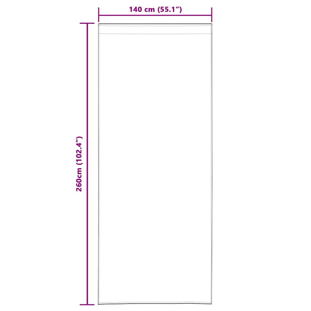 Voile Užuolaida 2 vnt. Smėlio 260 x 140 cm Poliesteris