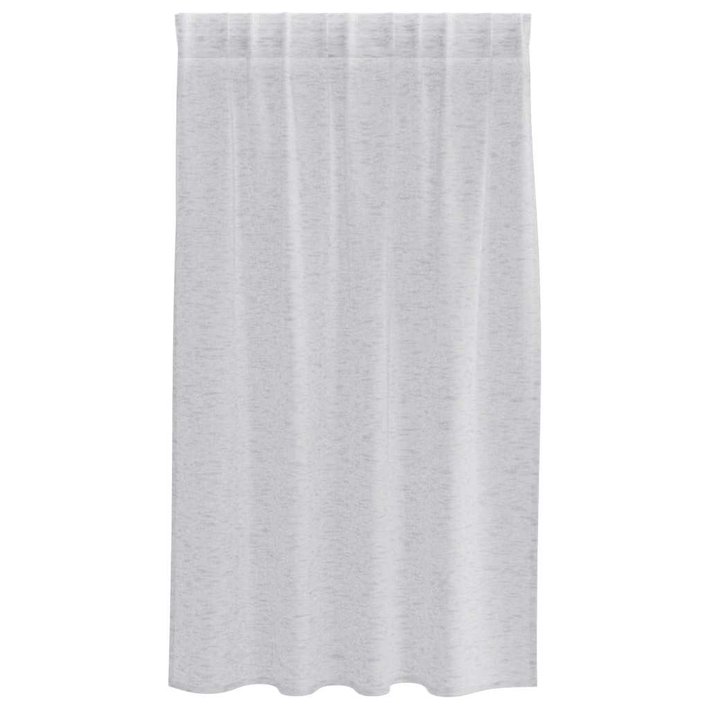 Voile Užuolaida 2 pcs Šviesiai pilka 140 x 140 cm Poliesteris