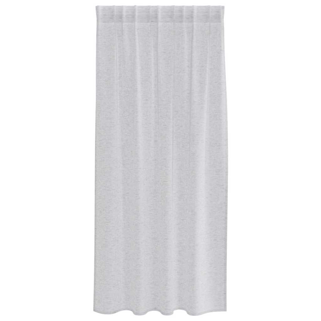 Voile Curtain 2 pcs Light Grey 175 x 140 cm Polyester