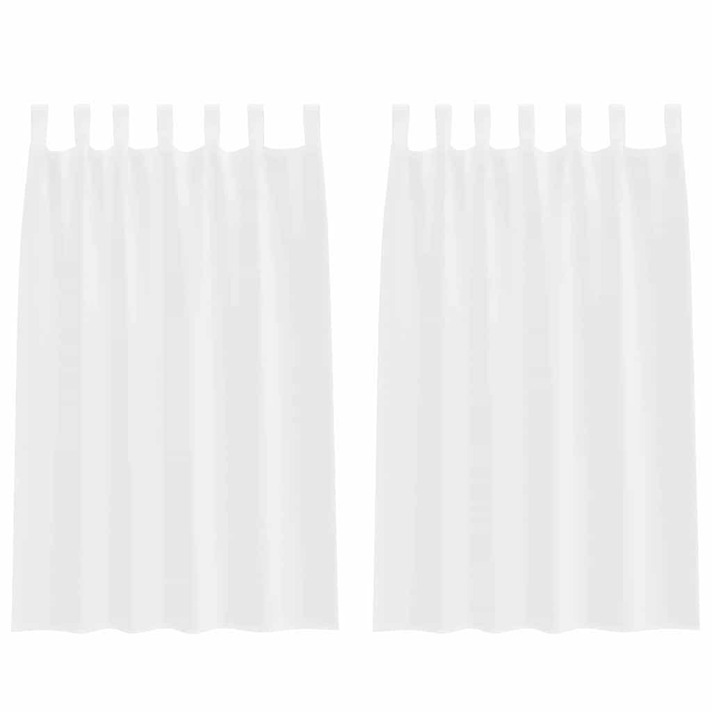 Voile Užuolaida 2 pcs Balta 175 x 140 cm Poliesteris