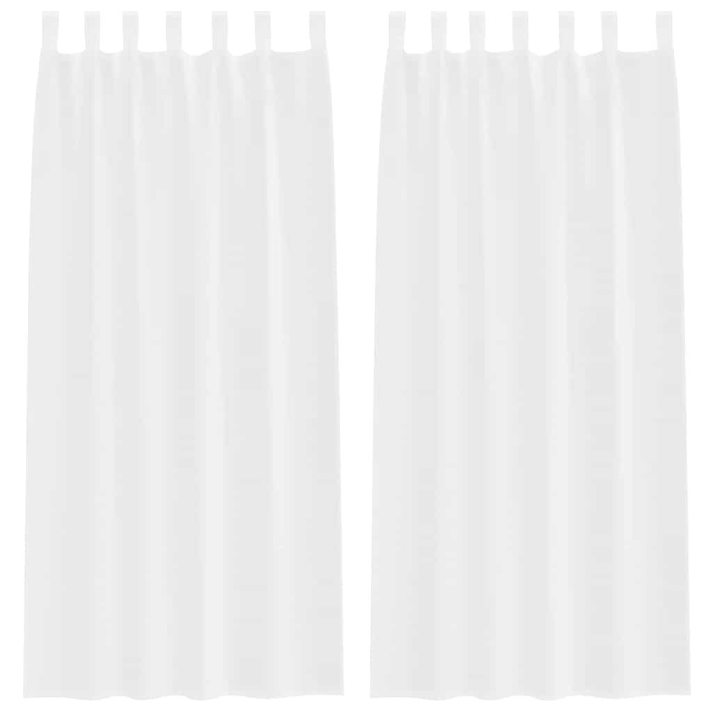 Voile Užuolaida 2 vnt. Balta 225 x 140 cm Poliesteris