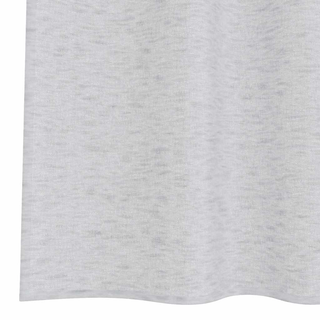Voile Užuolaida 2 pcs Šviesiai pilka 140 x 140 cm Poliesteris