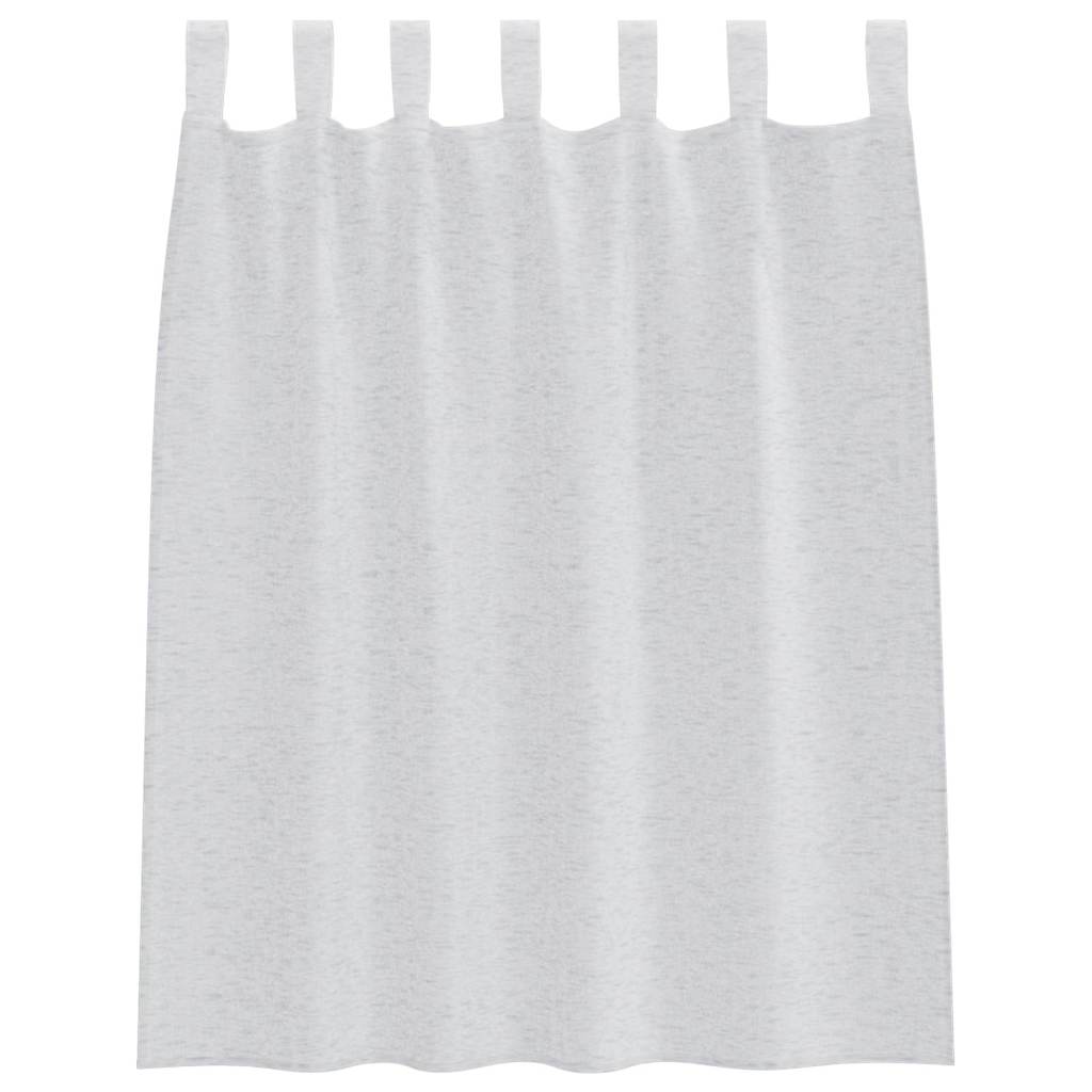 Voile Užuolaida 2 pcs Šviesiai pilka 140 x 140 cm Poliesteris