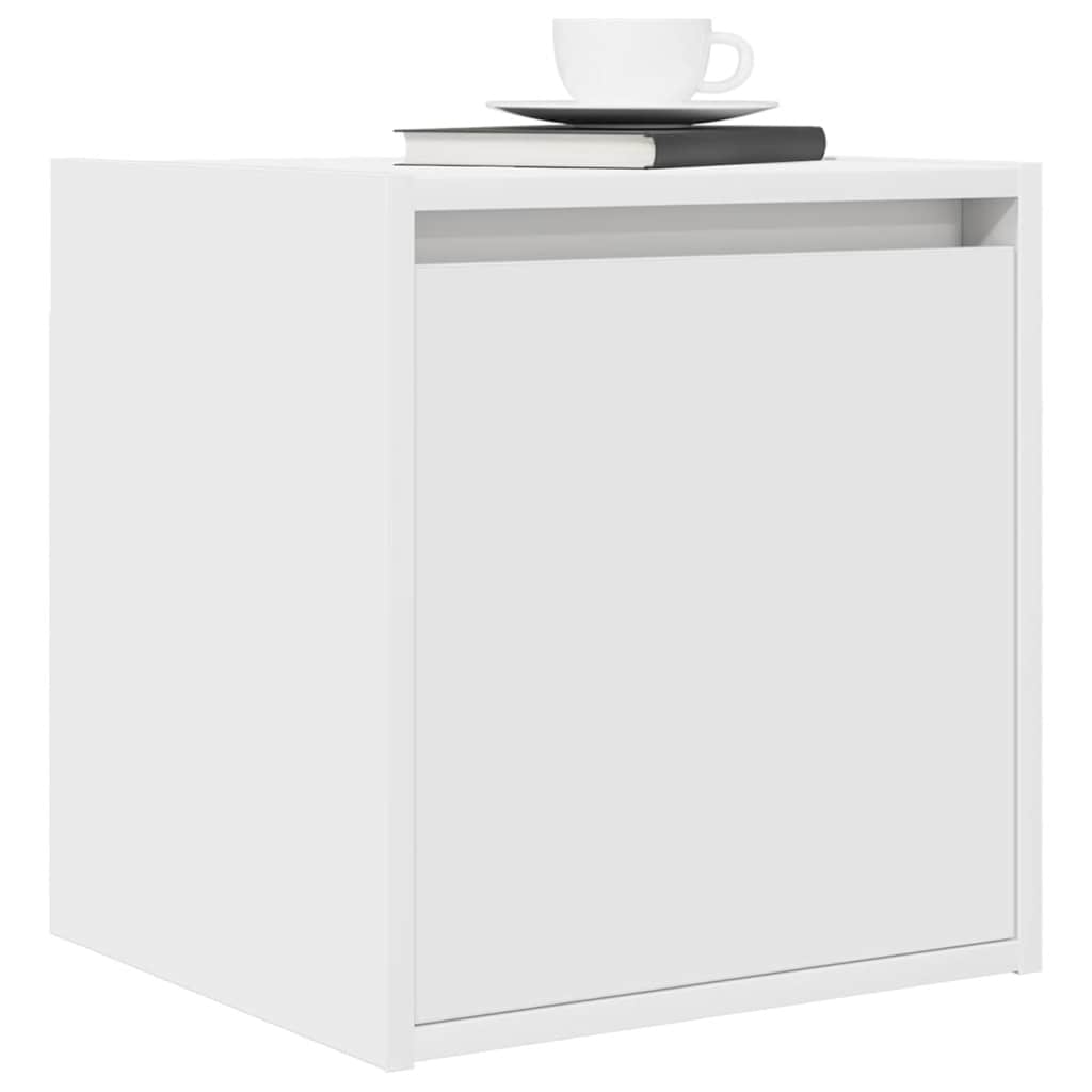 Wall-mounted bedside tables, 2 pcs., white, 38x34x40 cm