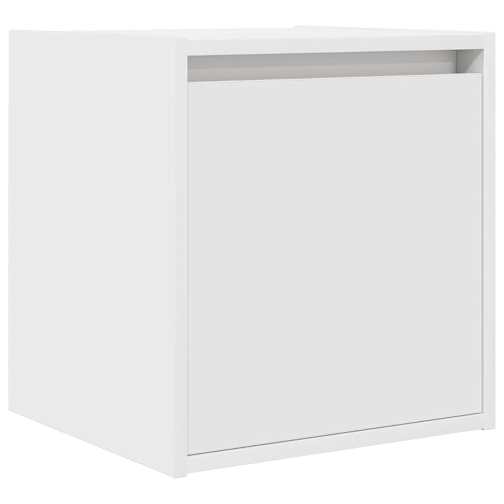 Wall-mounted bedside tables, 2 pcs., white, 38x34x40 cm