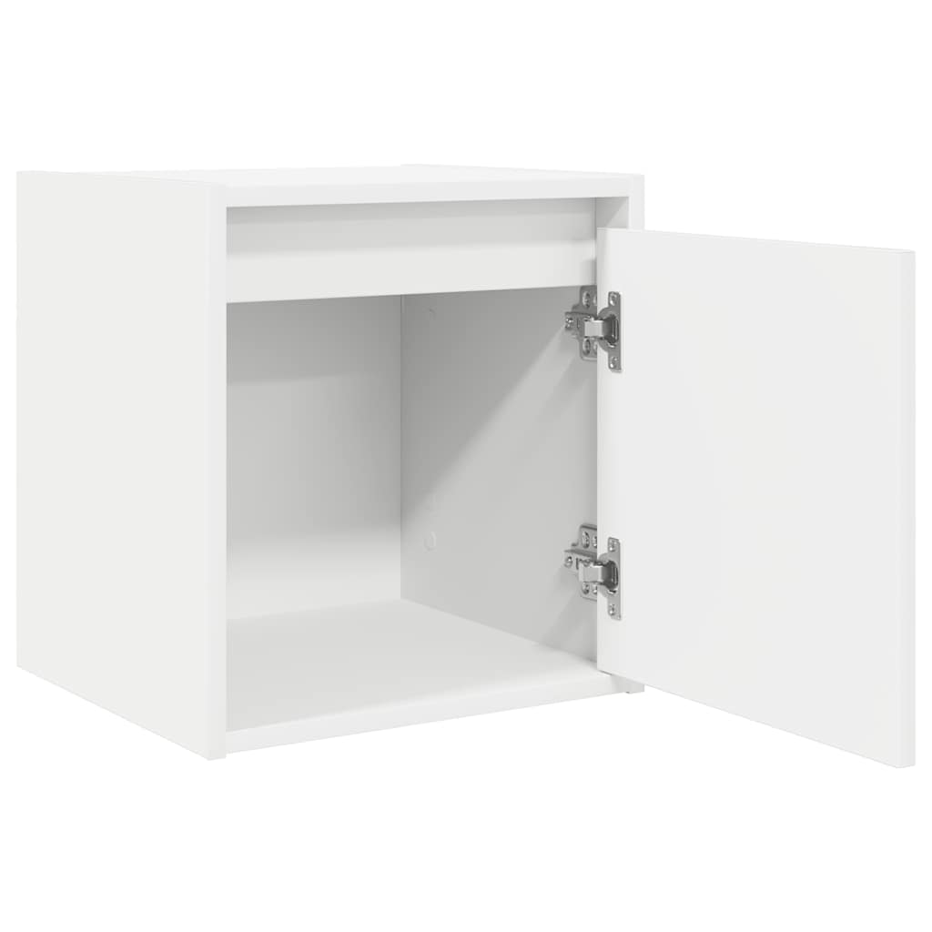 Wall-mounted bedside tables, 2 pcs., white, 38x34x40 cm