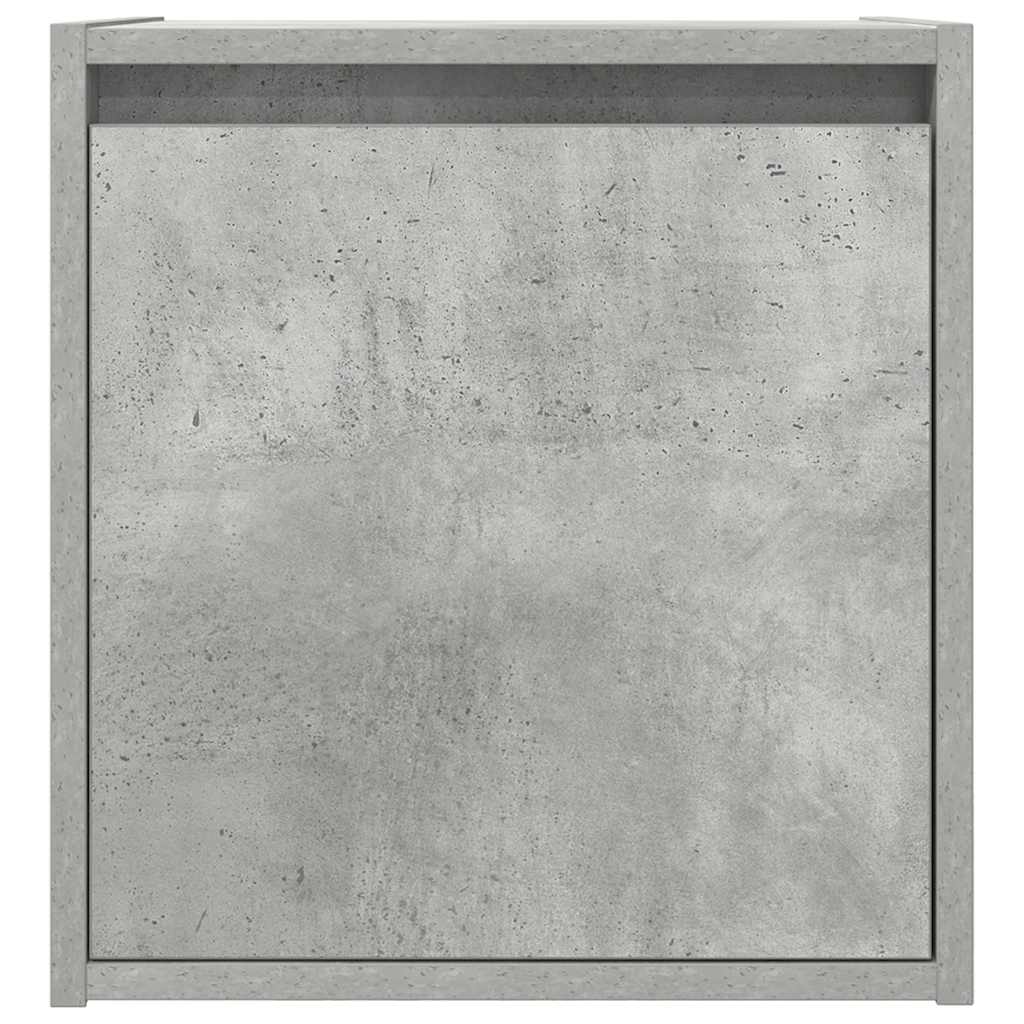 Sieninė spintelė prie lovos, betoninė pilka, 38x34x40 cm