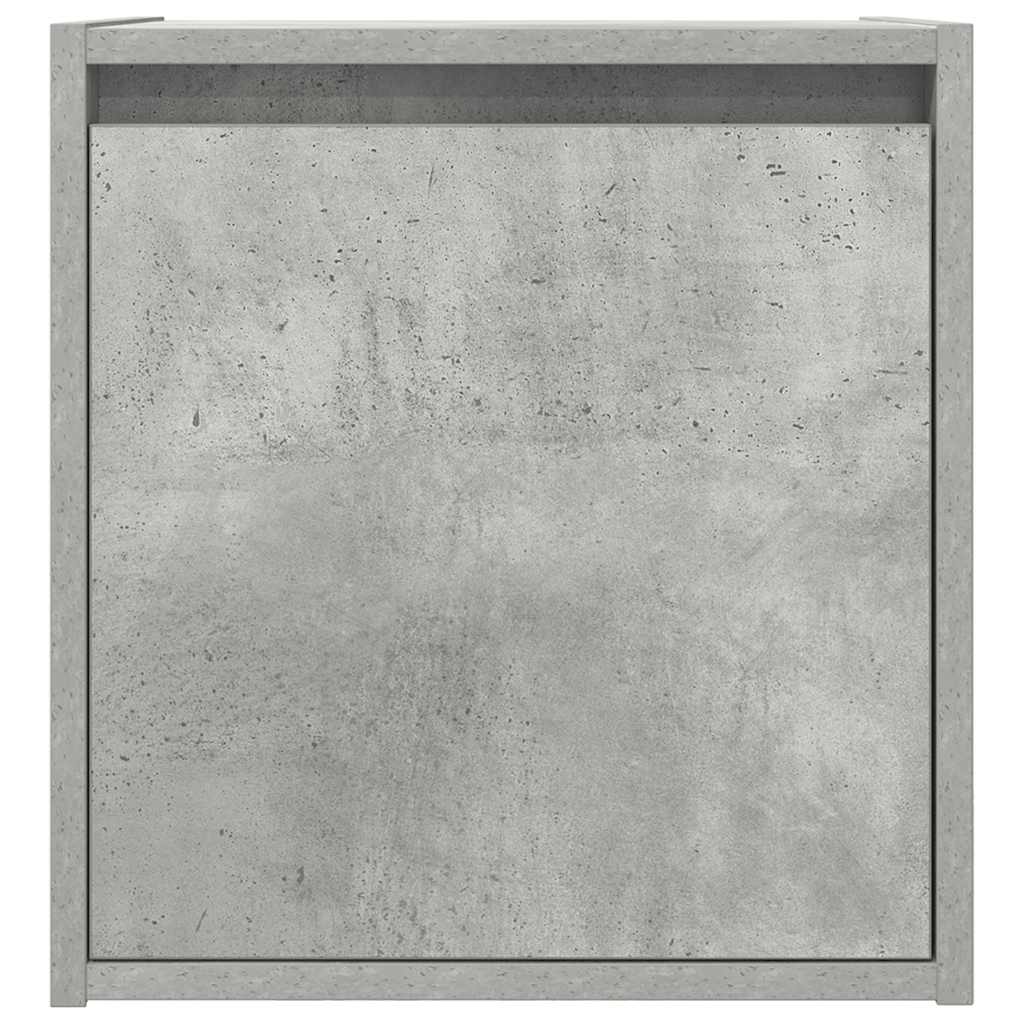 Sieninės naktinės spintelės, 2vnt., betono pilkos, 38x34x40 cm