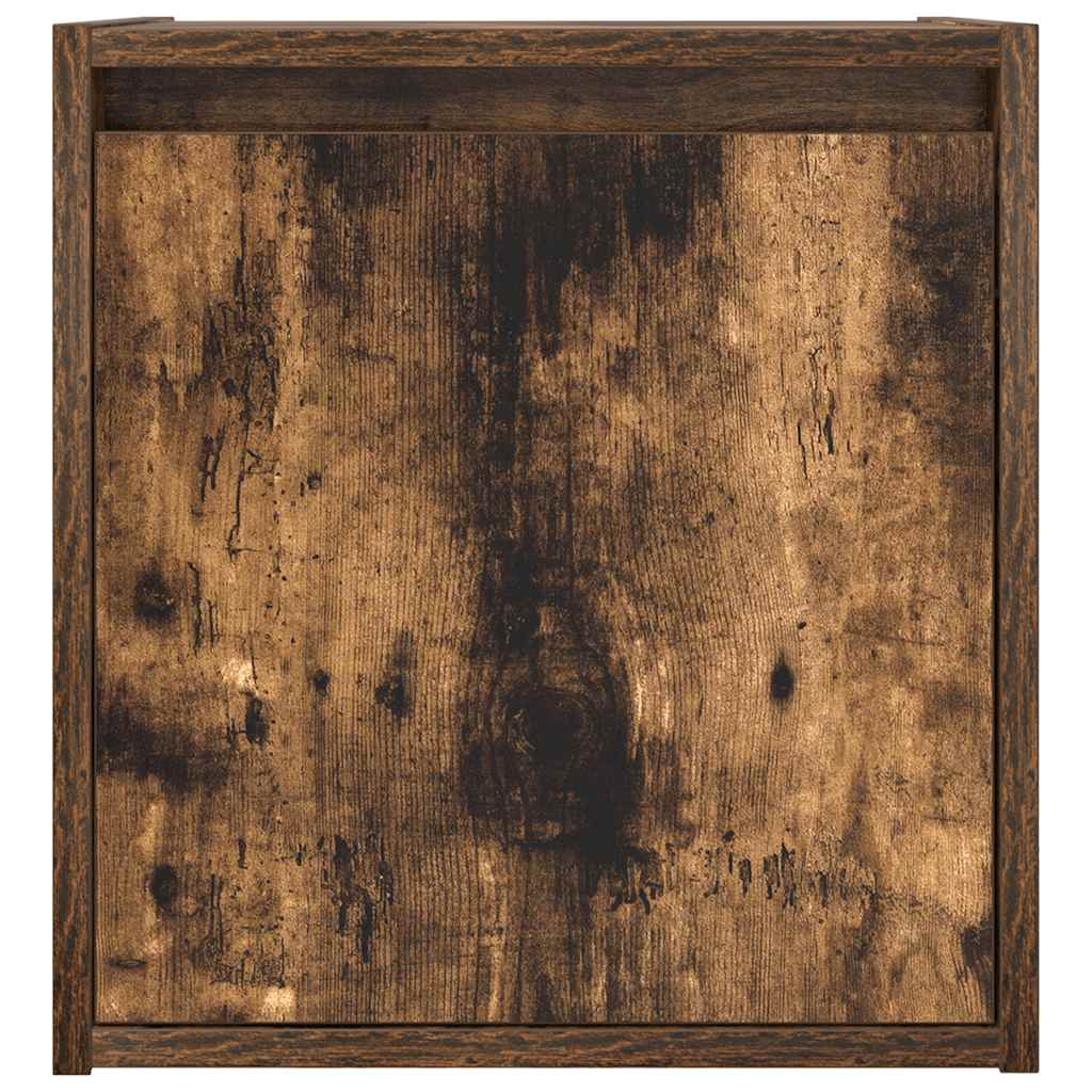 Sieninės naktinės spintelės, 2vnt., dūminio ąžuolo, 38x34x40 cm