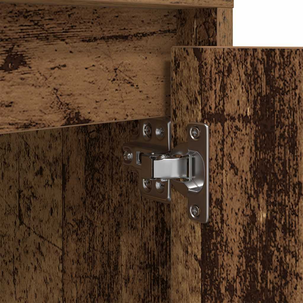 Spintelė prie lovos su LED lemputėmis Old Wood 38x34x50 cm