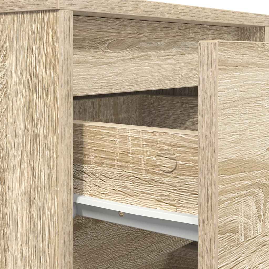 naktinė spintelė su LED lemputėmis Sonoma ąžuolas 38x34x50 cm