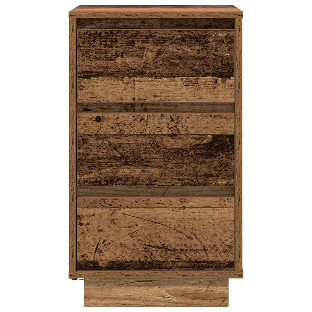 Naktsskapītis ar LED lampiņām Old Wood 38x34x65 cm