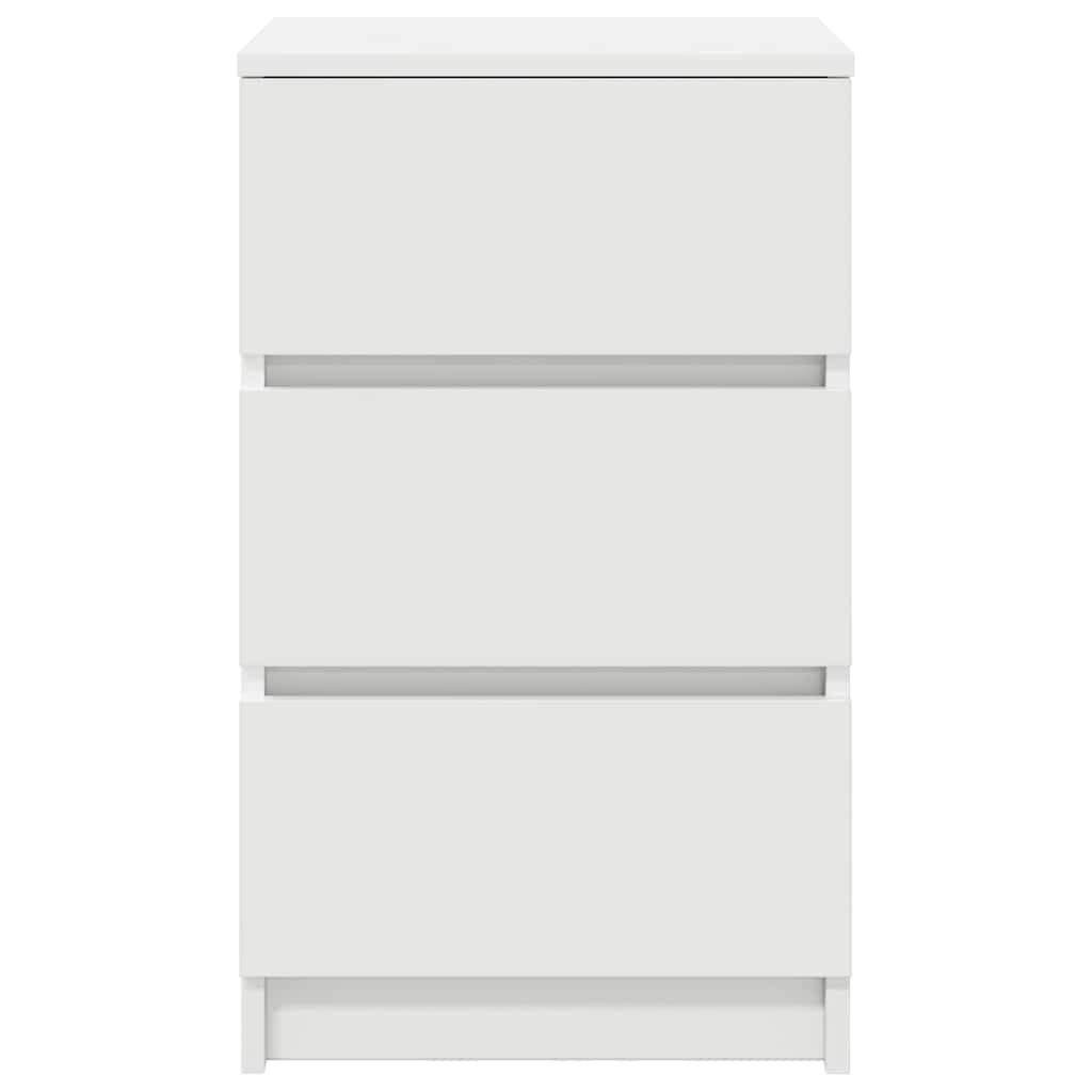 Bedside cabinet with 3 drawers, white, 39x35x65 cm