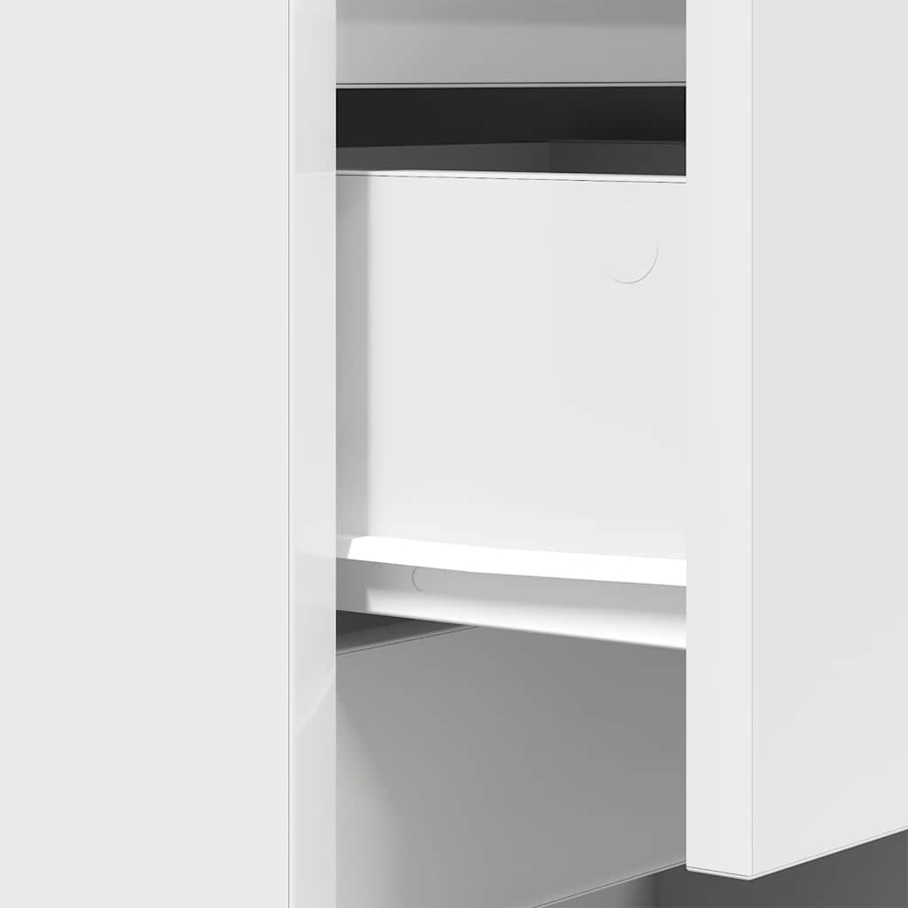 Bedside cabinet with 3 drawers, white, 39x35x65 cm