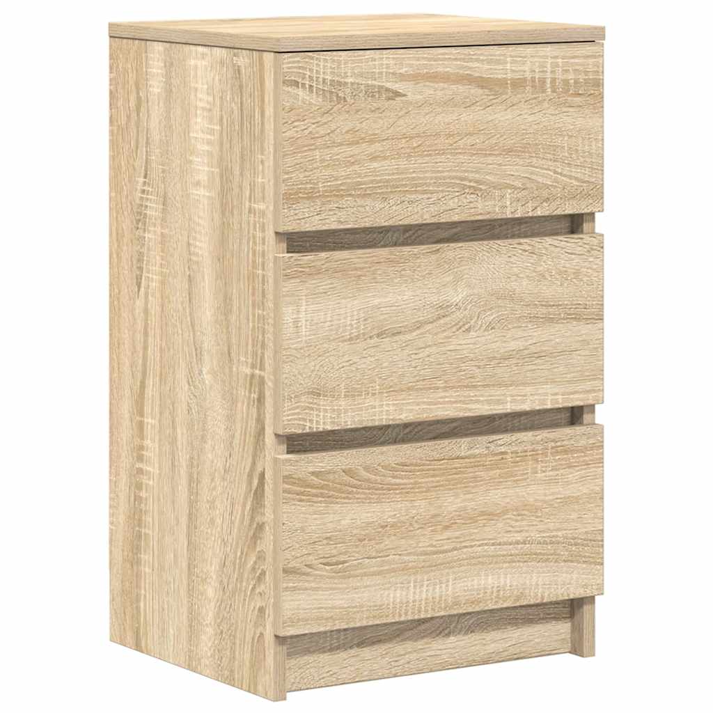 Bedside cabinets with 3 drawers, 2 units, 39x35x65 cm