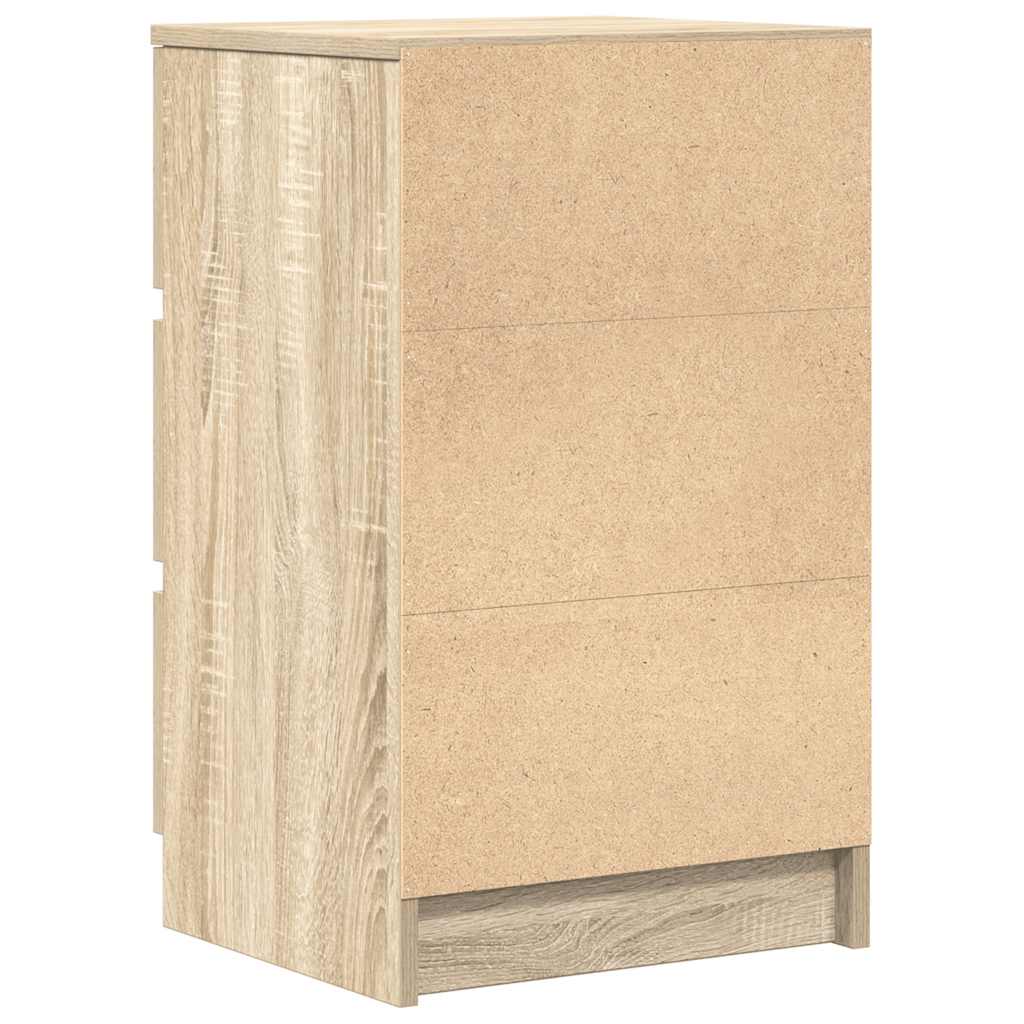 Bedside cabinets with 3 drawers, 2 units, 39x35x65 cm