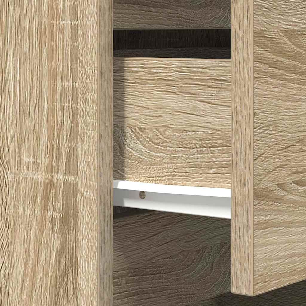 Bedside cabinets with 3 drawers, 2 units, 39x35x65 cm