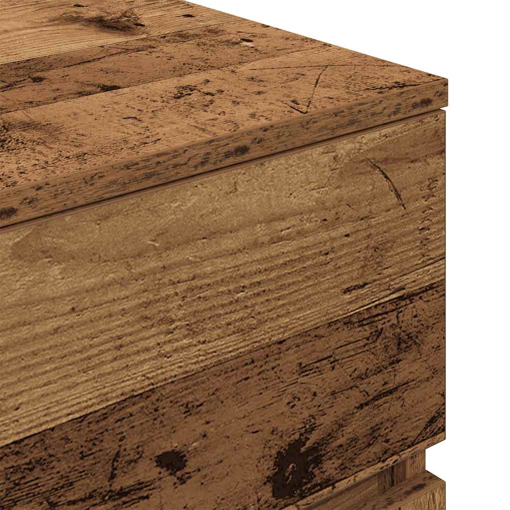 Nightstand with 3 drawers, old wooden, 39x35x65 cm