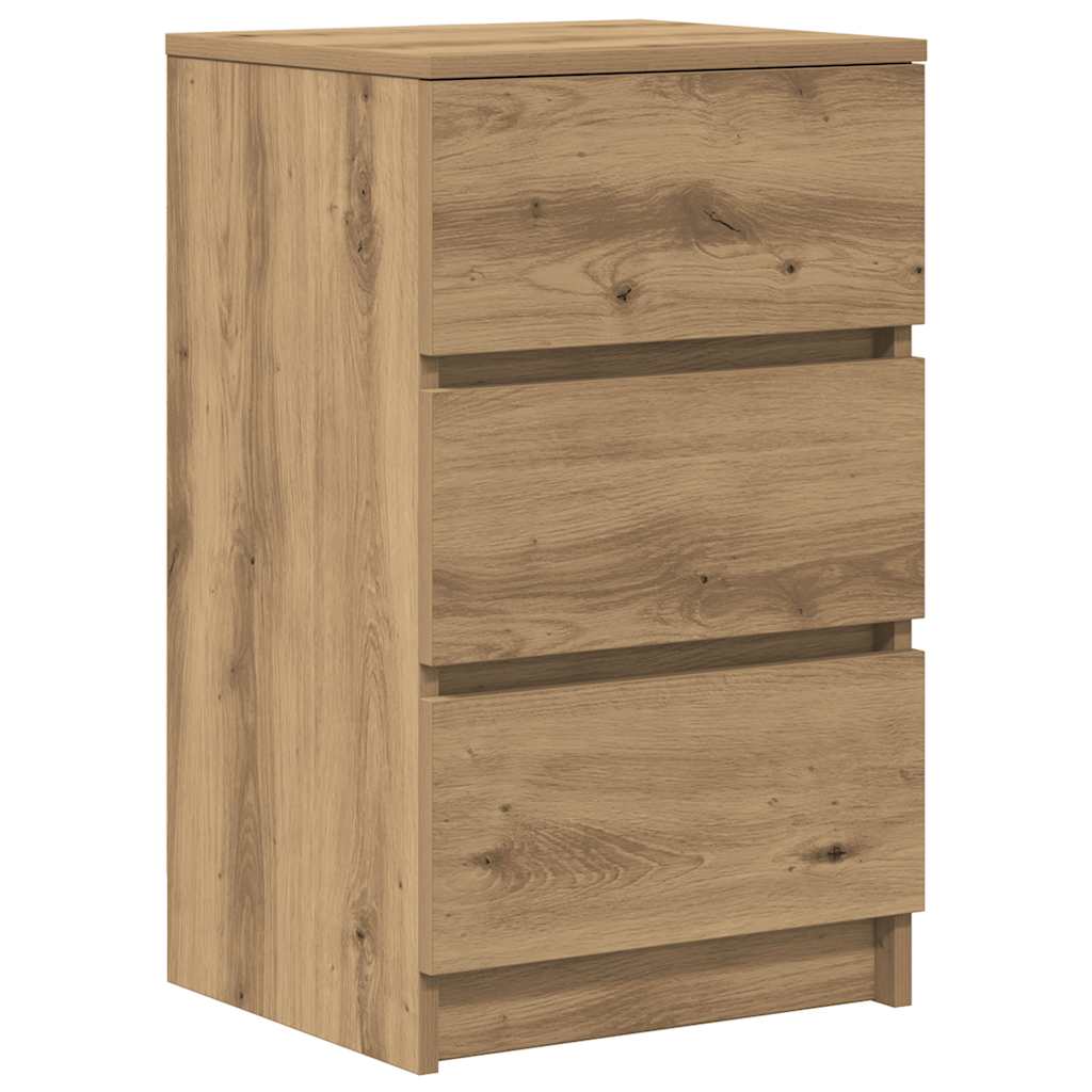 Bedside cabinets with 3 drawers, 2 units, 39x35x65 cm