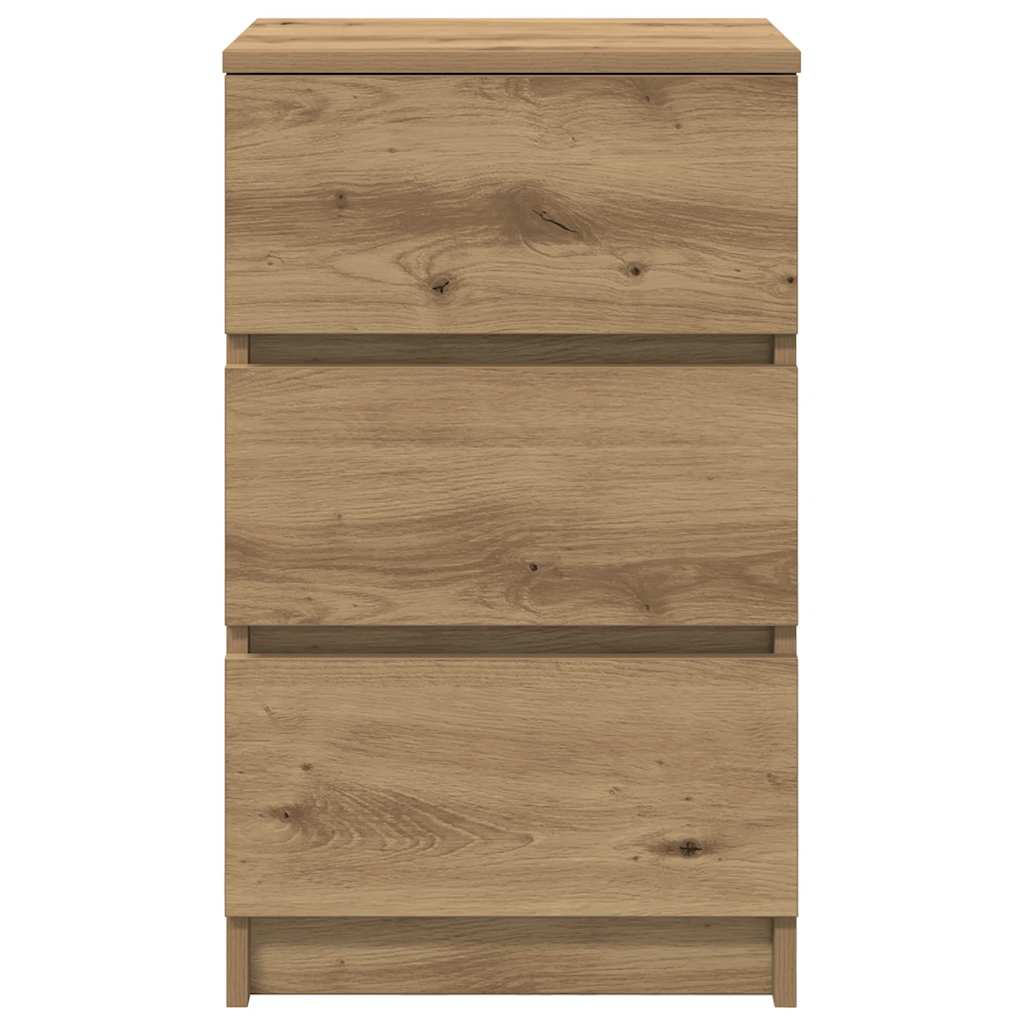 Bedside cabinets with 3 drawers, 2 units, 39x35x65 cm